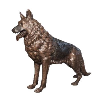 Bronzefigur Schäferhund Stehend Kunsthandel Lohmann de