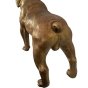 Bronzeskulptur "Hund - Englische Bulldogge", gold