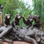 Bronzeskulptur "Hundefamilie"