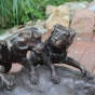 Bronzeskulptur "Hundefamilie"