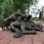 Bronzeskulptur "Hundefamilie"