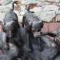 Bronzeskulptur "Hundefamilie"