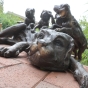 Bronzeskulptur "Hundefamilie"