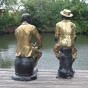 Bronzeskulptur "Jazz Musiker-Duo"