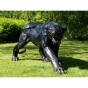 Bronzeskulptur "Panther in Angriffshaltung", lebensgroß