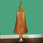 Buddhafigur aus Holz in Orange/Gold, Varada-Mudra, 180cm