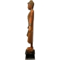 Buddhafigur aus Holz in Orange/Gold, Varada-Mudra, 174cm