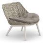 DEDON MBRACE Club chair in pepper