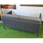 Cane-line Encore Loungesofa + Loungesessel als Set in bordeauxrot