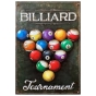 Metall - Wandbild "Billard Turnier"