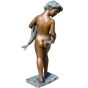 Edition Strassacker Bronzefigur "Fischdieb"