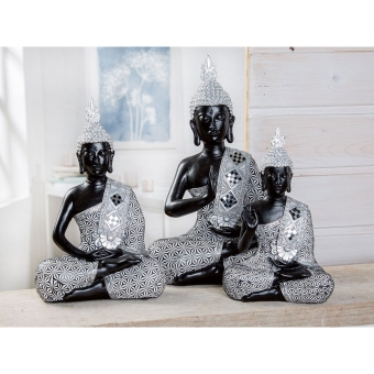 Buddha "Bodha" Serie 7 in schwarz weiss