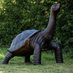 Bronzeskulptur "Riesenschildkröte", lebensgroß