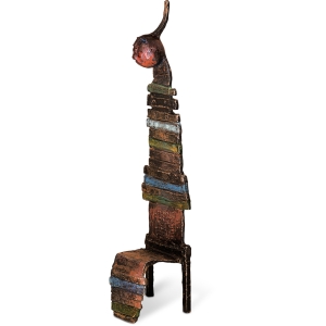 Bronzeskulptur abstrakter Stuhl von Strassacker