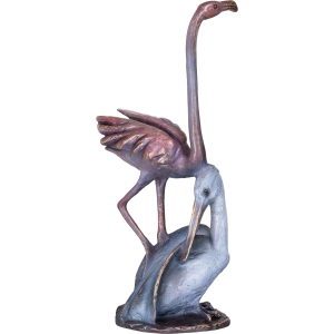 gartenfigur flamingo bronze
