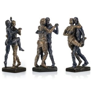 Bronzeskulptur Tangopaare im Set von Strassacker
