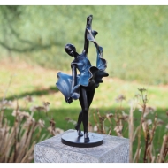 Bronzeskulptur "Ballerina in der Pirouette", groß