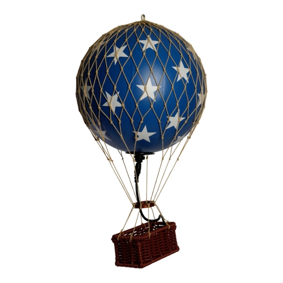 Authentic Models Ballonmodell / LED-Lampe "Travels Light - Blau mit Sternen"