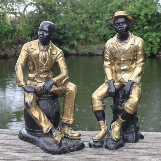 Bronzeskulptur "Jazz Musiker-Duo"