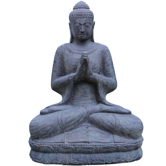 Sitzender Buddha "Begrüßung", Steinguss, 150cm