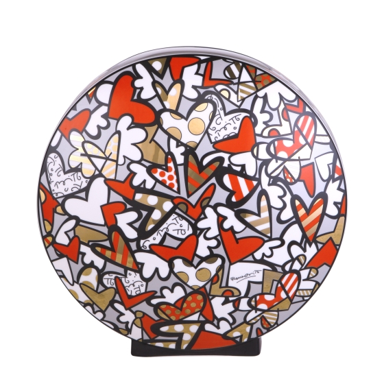 Goebel Vase "Golden All we need is Love, klein" von Romero Britto