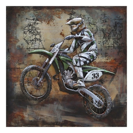 Metall - Wandbild "Moto Cross"