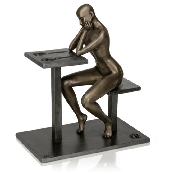 Edition Strassacker Bronzeskulptur "Empreinte"