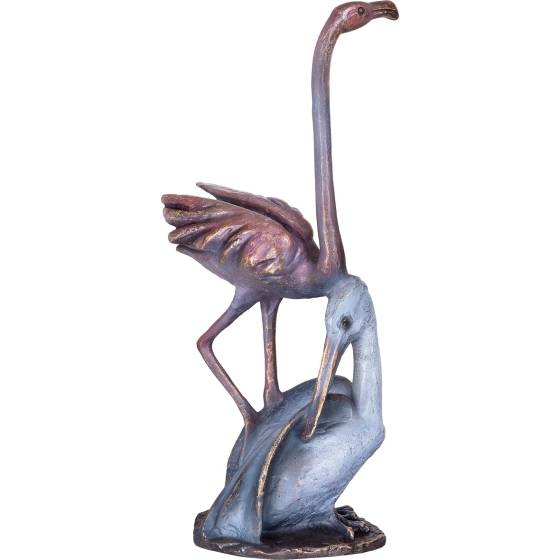 Edition Strassacker Bronzeskulptur "Pelikan und Flamingo"