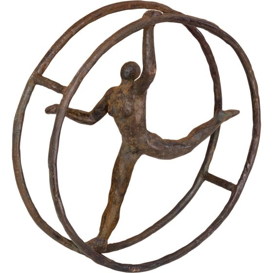 Bronzeskulptur "Rhönrad" von Hans Neuwirth